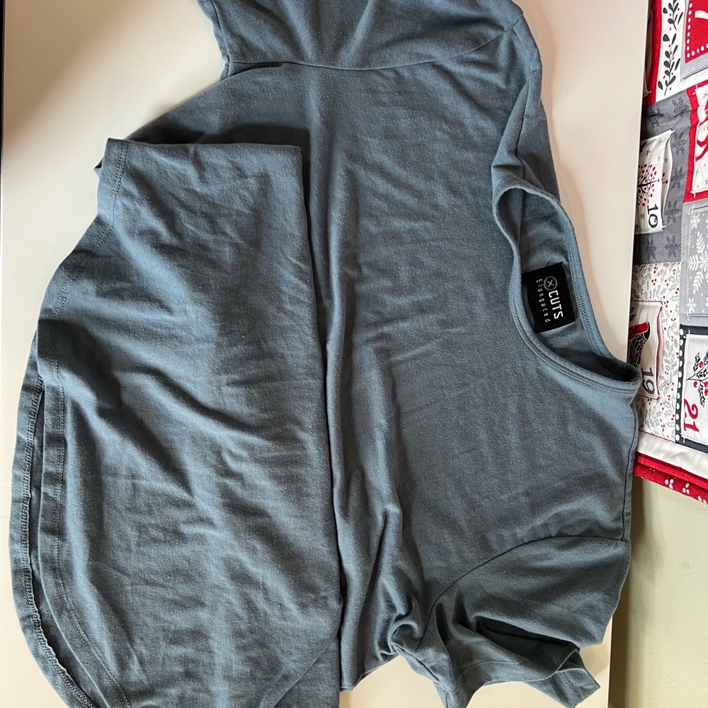 Cuts Men Blue Top